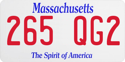 MA license plate 265QG2