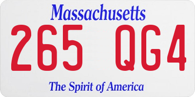 MA license plate 265QG4