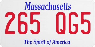 MA license plate 265QG5
