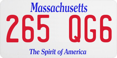 MA license plate 265QG6