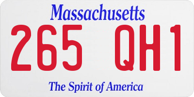 MA license plate 265QH1
