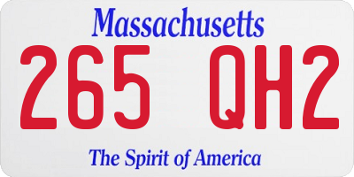 MA license plate 265QH2