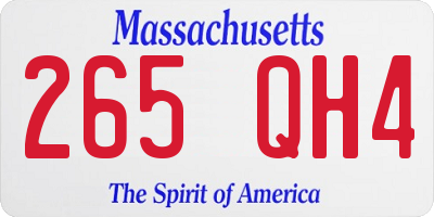 MA license plate 265QH4