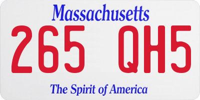 MA license plate 265QH5