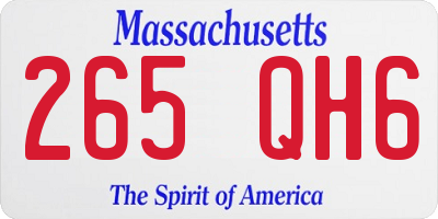 MA license plate 265QH6