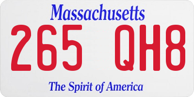 MA license plate 265QH8