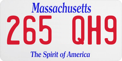 MA license plate 265QH9