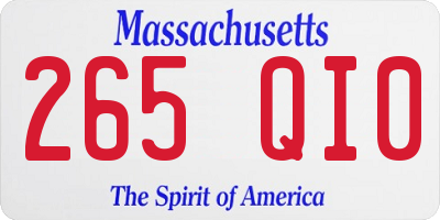 MA license plate 265QI0