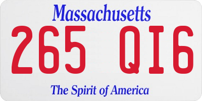 MA license plate 265QI6