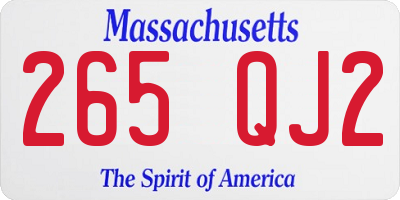 MA license plate 265QJ2