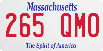 MA license plate 265QM0