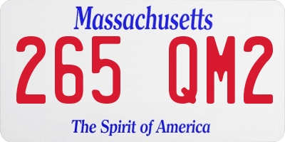 MA license plate 265QM2