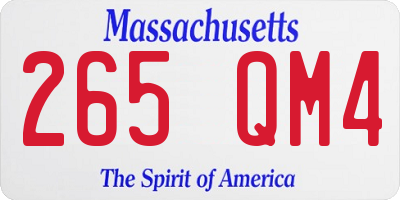 MA license plate 265QM4
