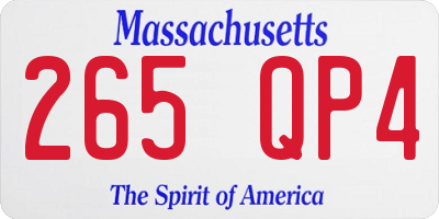 MA license plate 265QP4