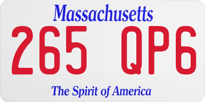 MA license plate 265QP6