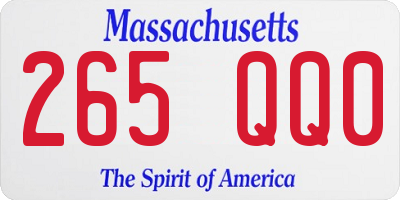 MA license plate 265QQ0
