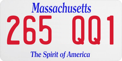 MA license plate 265QQ1