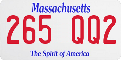 MA license plate 265QQ2