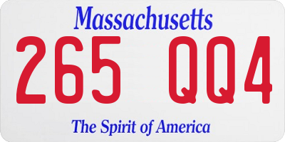 MA license plate 265QQ4