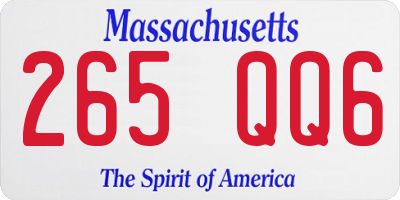 MA license plate 265QQ6