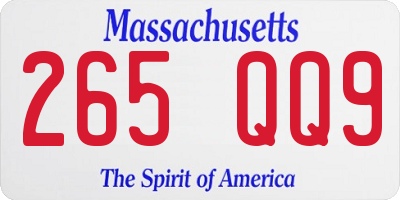 MA license plate 265QQ9