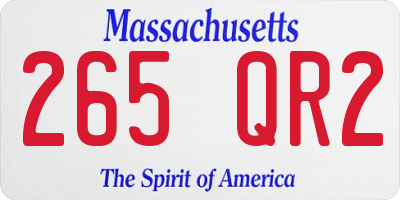 MA license plate 265QR2