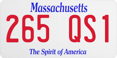 MA license plate 265QS1
