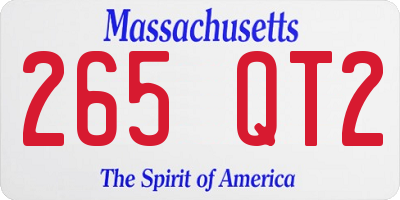 MA license plate 265QT2