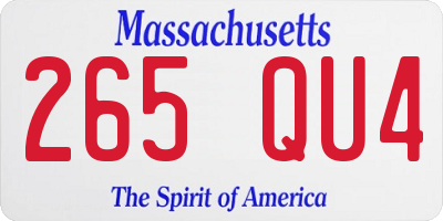 MA license plate 265QU4