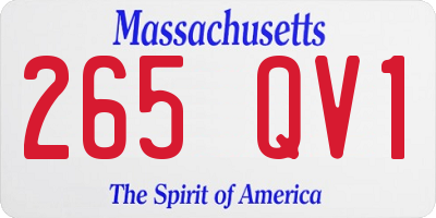 MA license plate 265QV1