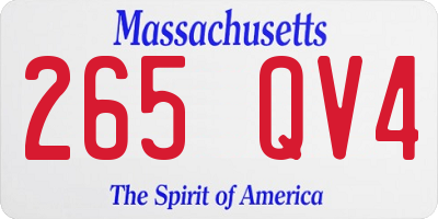 MA license plate 265QV4