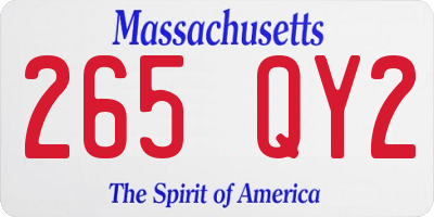 MA license plate 265QY2