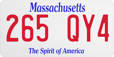 MA license plate 265QY4