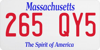 MA license plate 265QY5