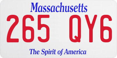 MA license plate 265QY6