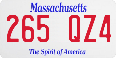 MA license plate 265QZ4