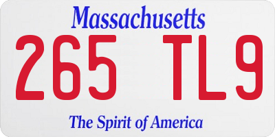 MA license plate 265TL9