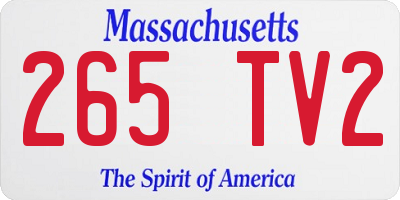 MA license plate 265TV2