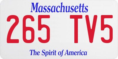 MA license plate 265TV5