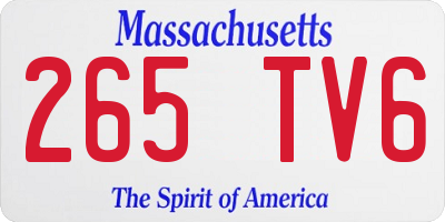 MA license plate 265TV6