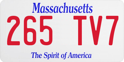 MA license plate 265TV7