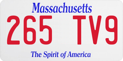 MA license plate 265TV9