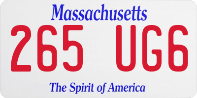 MA license plate 265UG6