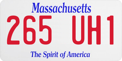 MA license plate 265UH1
