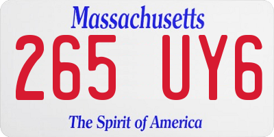 MA license plate 265UY6