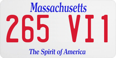MA license plate 265VI1
