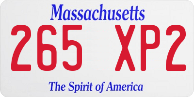 MA license plate 265XP2