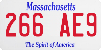 MA license plate 266AE9