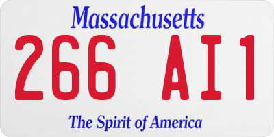 MA license plate 266AI1