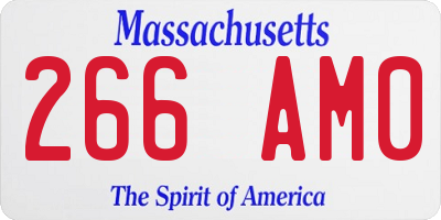 MA license plate 266AM0